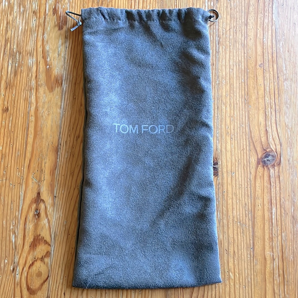 Tom Ford Gray Suede Shoe Dust Storage Bag 7.25x15